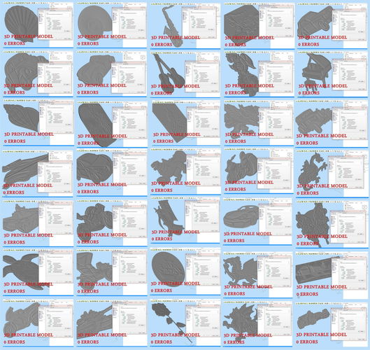 36 Models for Embossing Hot Foil Technique for CNC 3D Router 3D print model