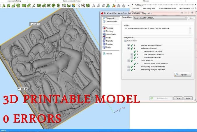 Kama Sutra Basorelief for CNC 3D Router 3D print model