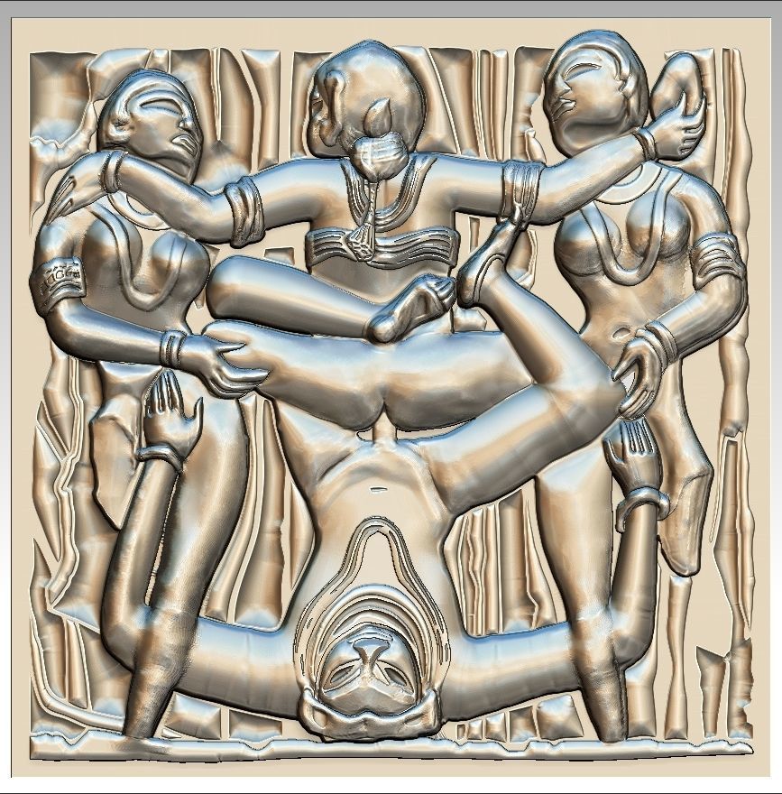 Kama Sutra Basorelief for CNC 3D Router 3D print model_2