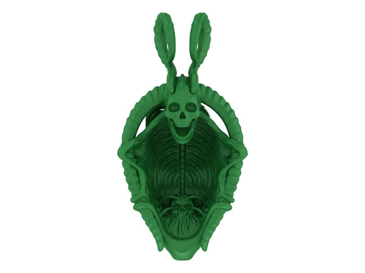 Scream Pendant 3D print model_8