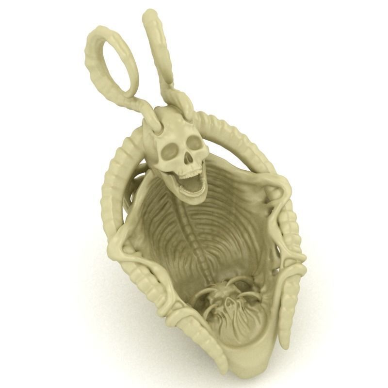 Scream Pendant 3D print model_3