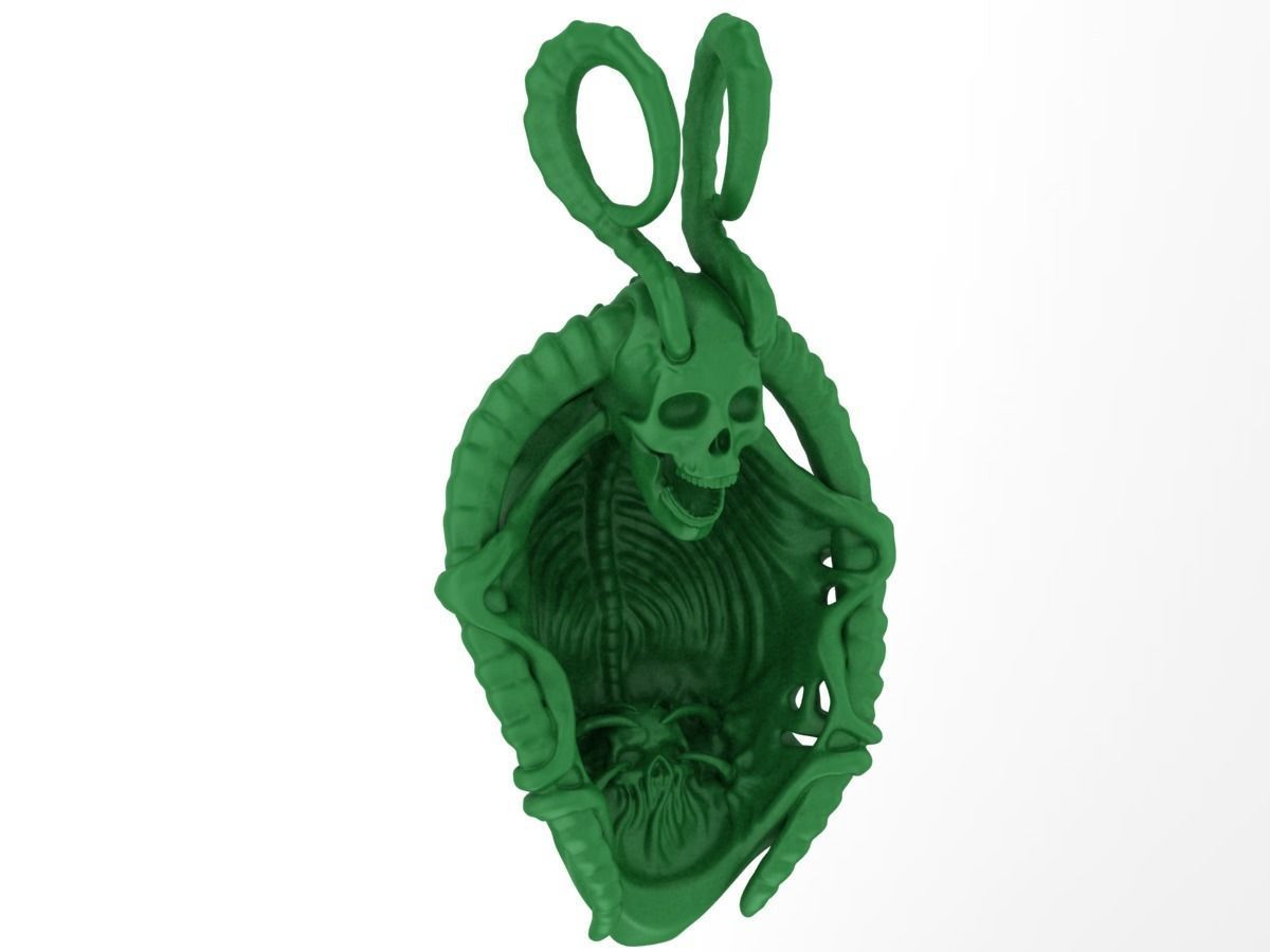Scream Pendant 3D print model_10