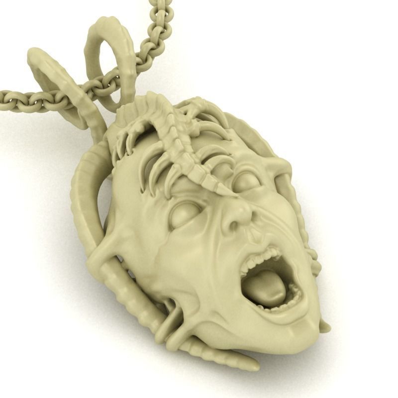 Scream Pendant 3D print model_1