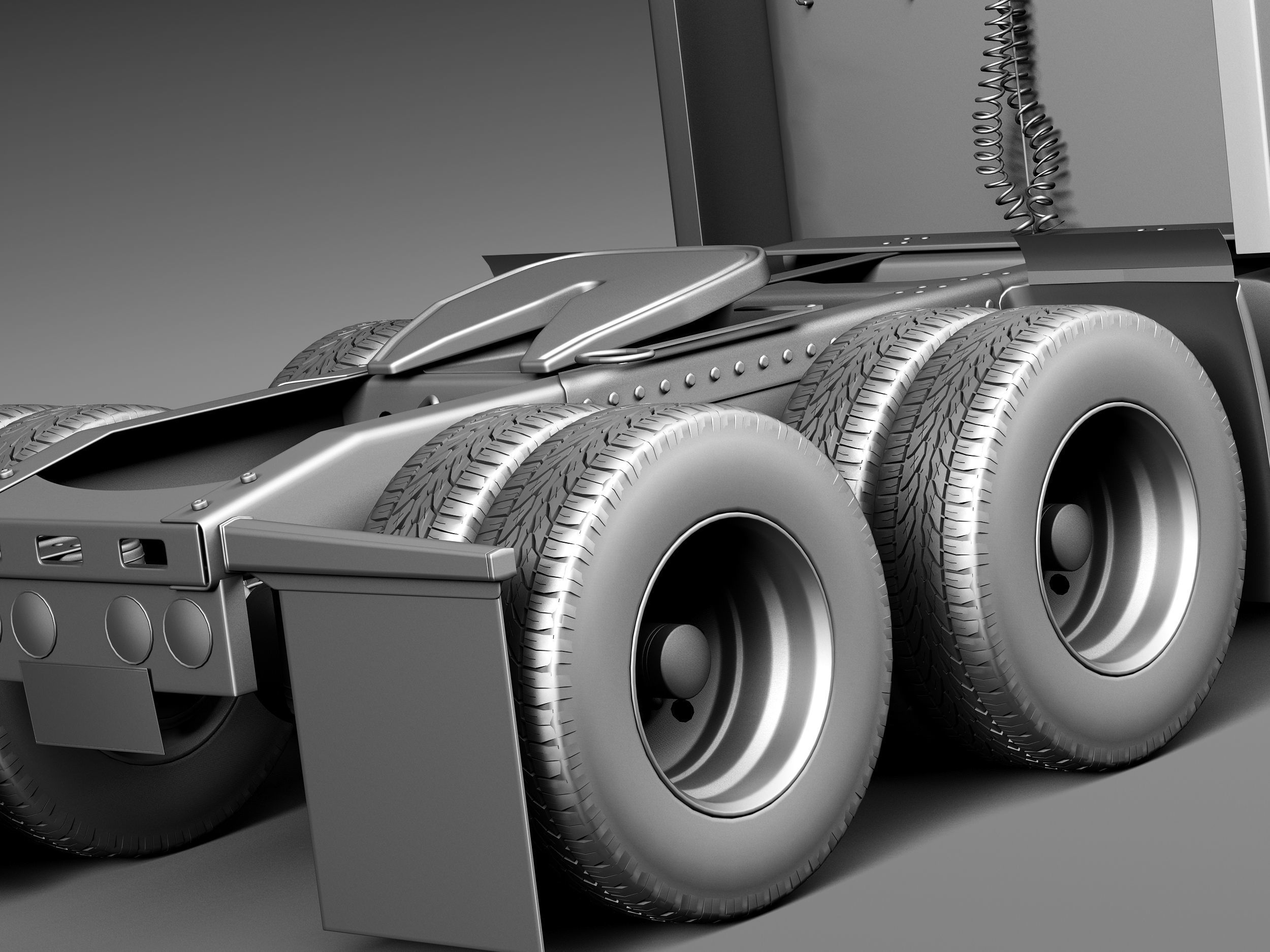 Kenworth W900 Sleeper Cab 2014 3D model_11