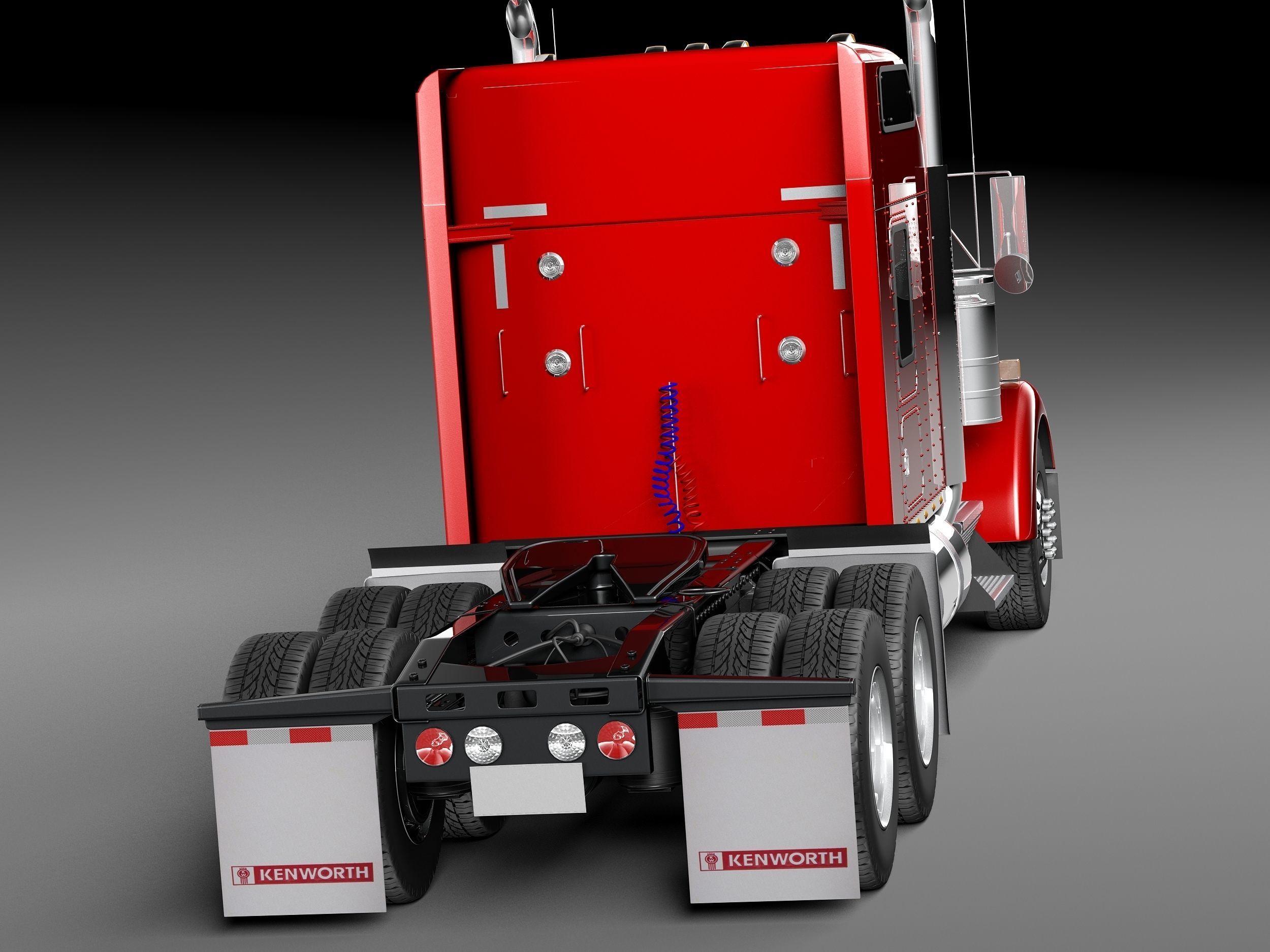 Kenworth W900 Sleeper Cab 2014 3D model_5