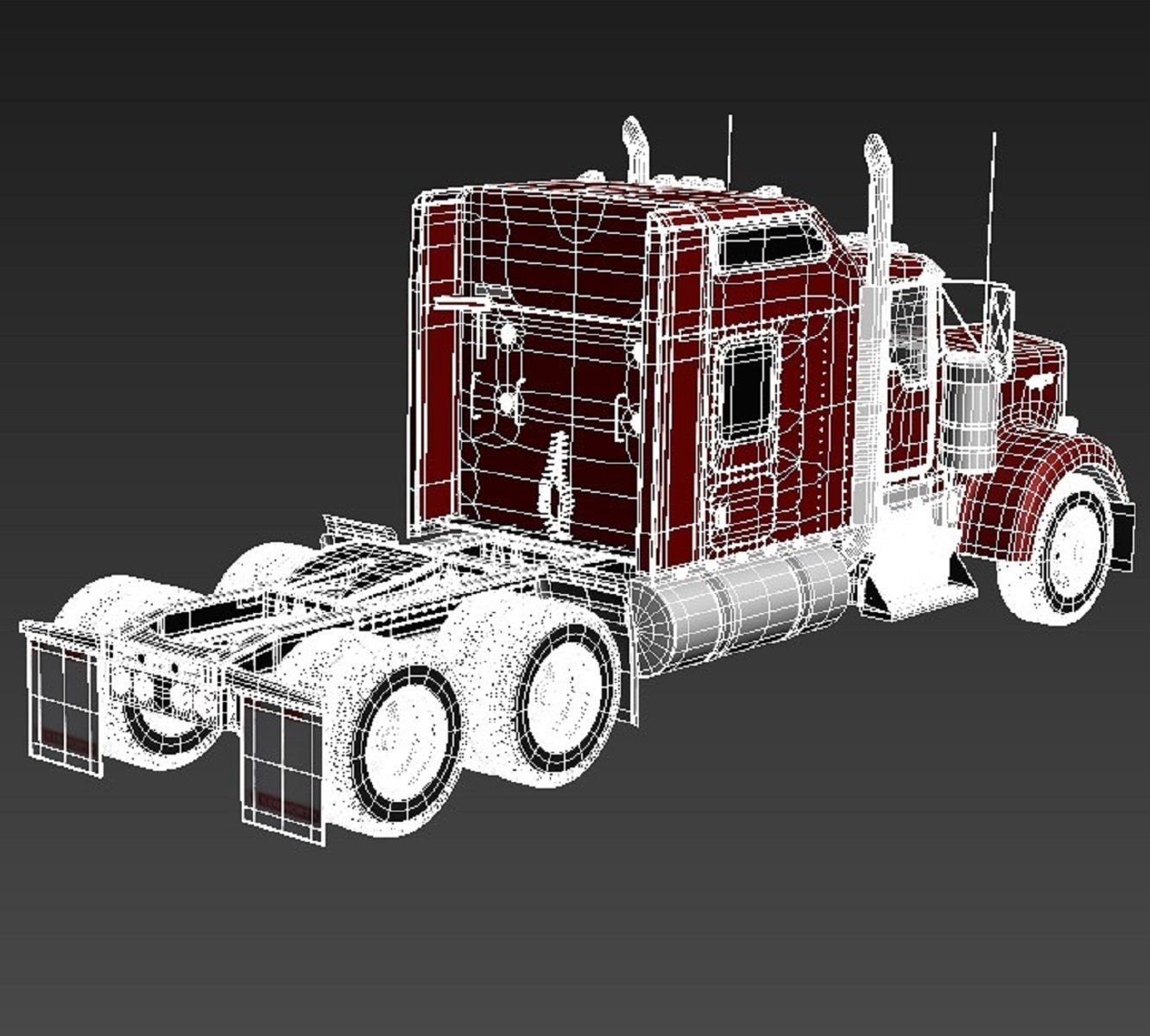 Kenworth W900 Sleeper Cab 2014 3D model_17