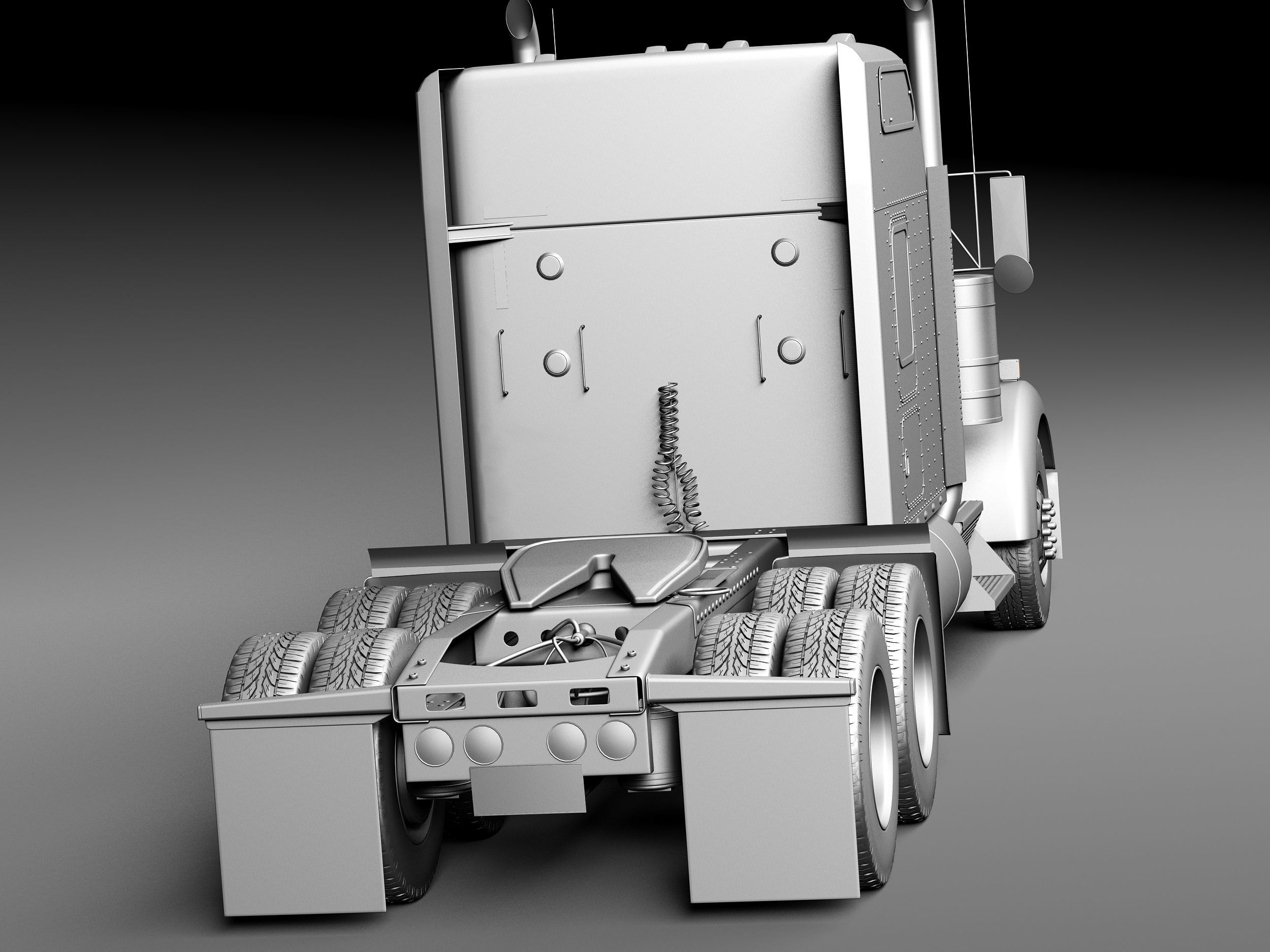 Kenworth W900 Sleeper Cab 2014 3D model_13