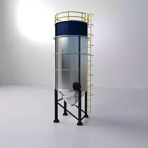 Silos industrial silo 3D model