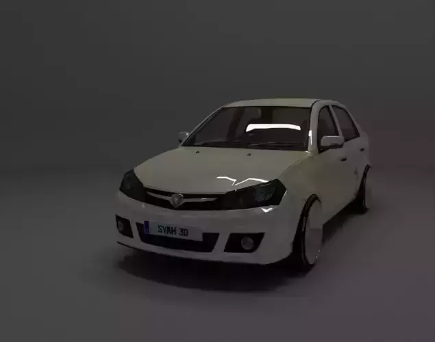 Proton Saga FLX Low-poly 3D model