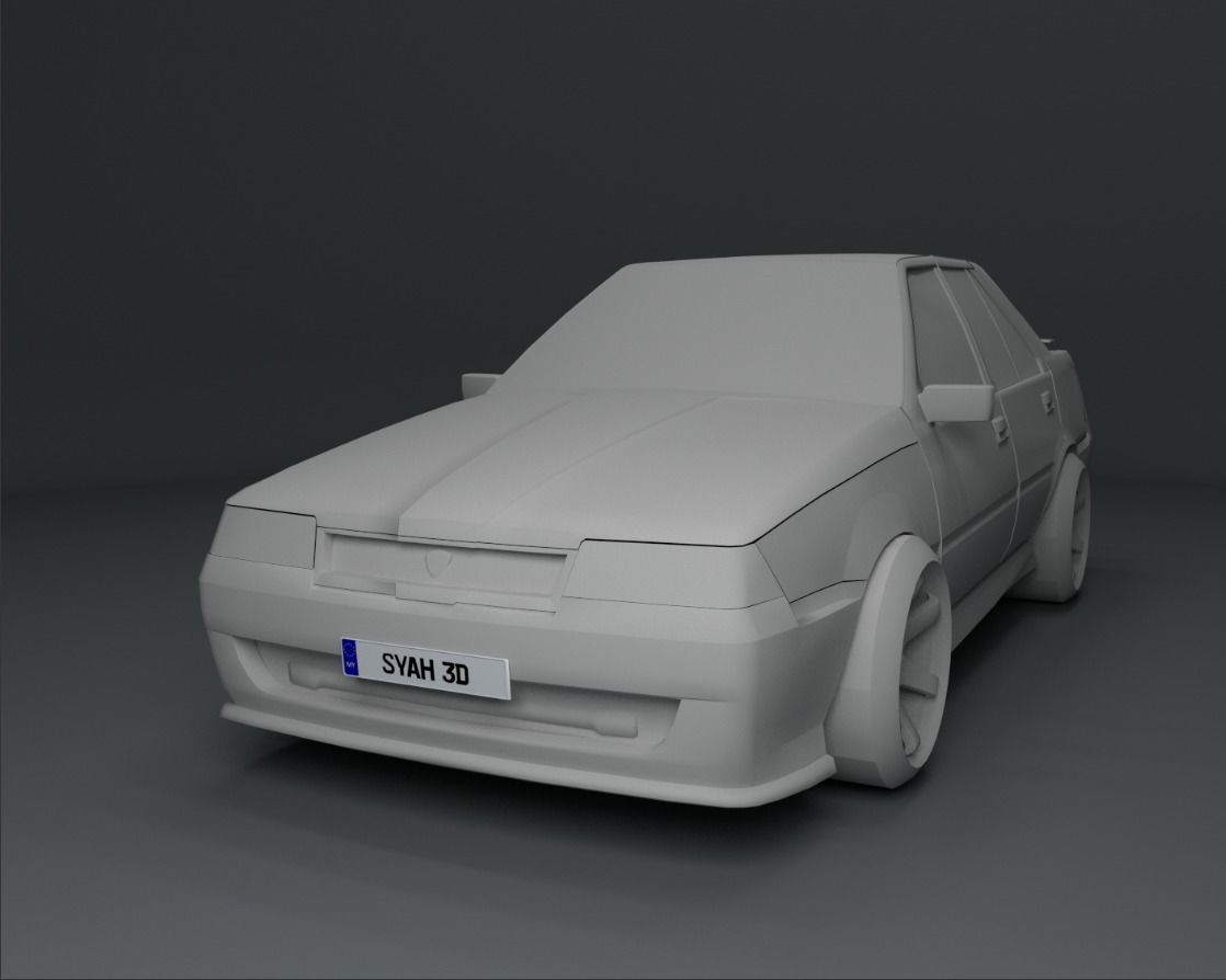 Proton Saga LMST Low-poly 3D model_1