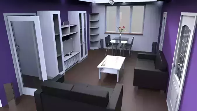 Flat interior 3D model