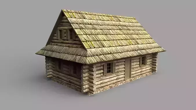 Log house 3D model