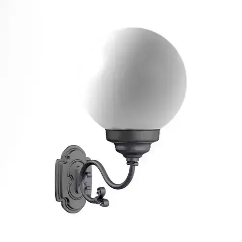 Classic Wall Exterior Lamp 3D Model