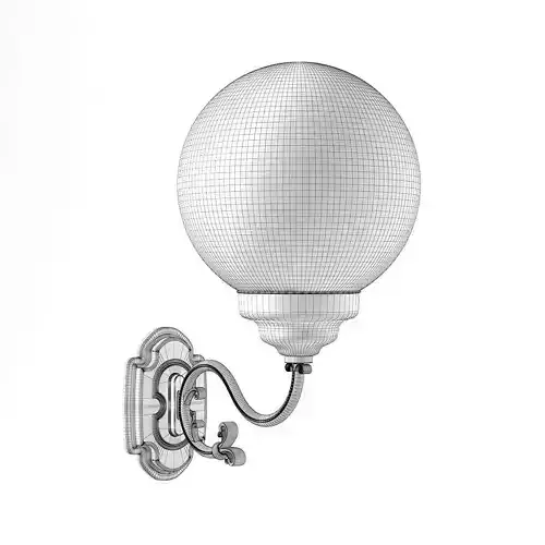 Classic Wall Exterior Lamp 3D Model