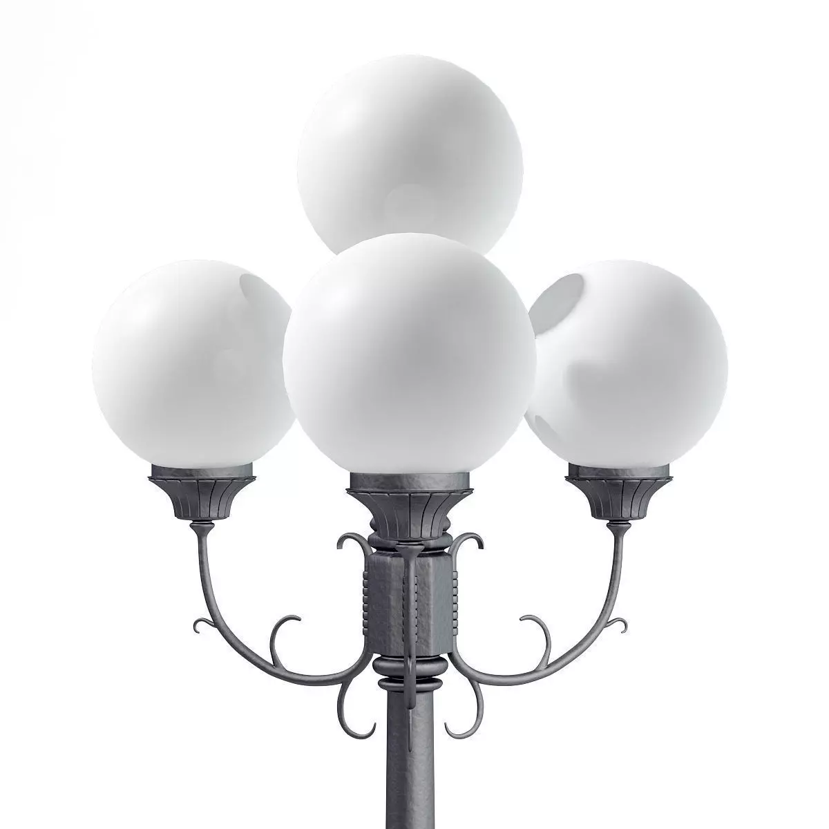 Triple Park Lamp 3D Model 3D model_5