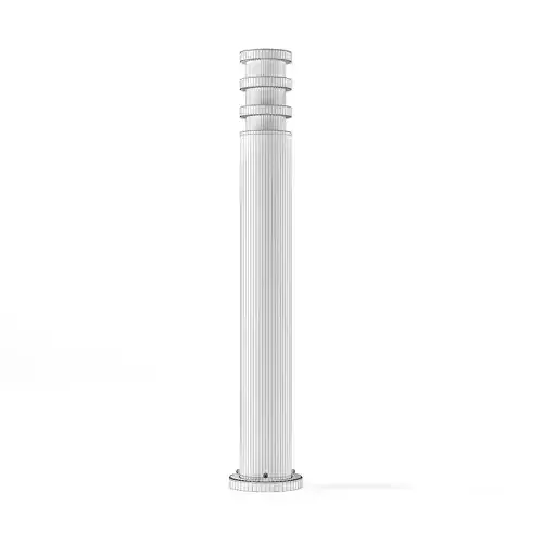 Cylindrical Exterior Standing Lamp 3D Model 3D model