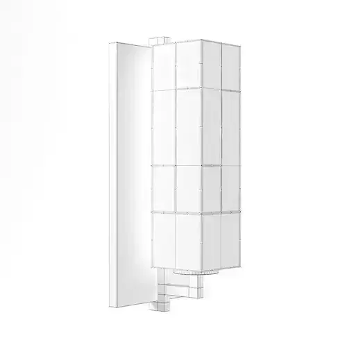 Stained Glass Exterior Lamp 3D Model 3D model