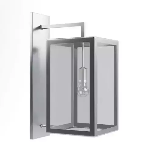 Rectangular Wall Exterior Lamp 3D Model