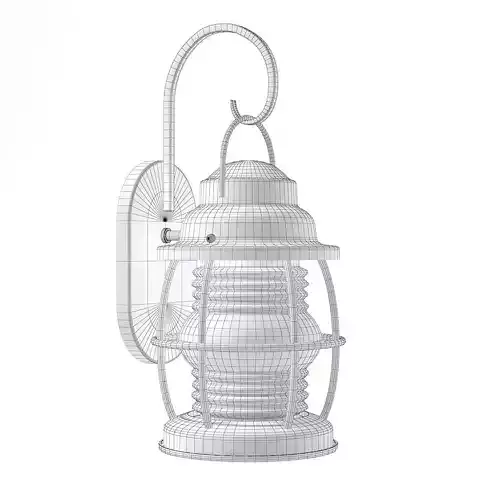 Classic Wall Exterior Lamp 3D Model 3D model