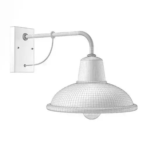 Large Round Exterior Lamp 3D Model 3D model