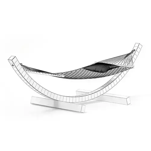 Hammock 3D Model wooden