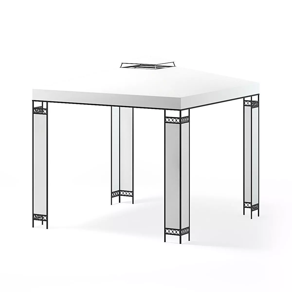 White Garden Pavilion 3D Model 3D model_1