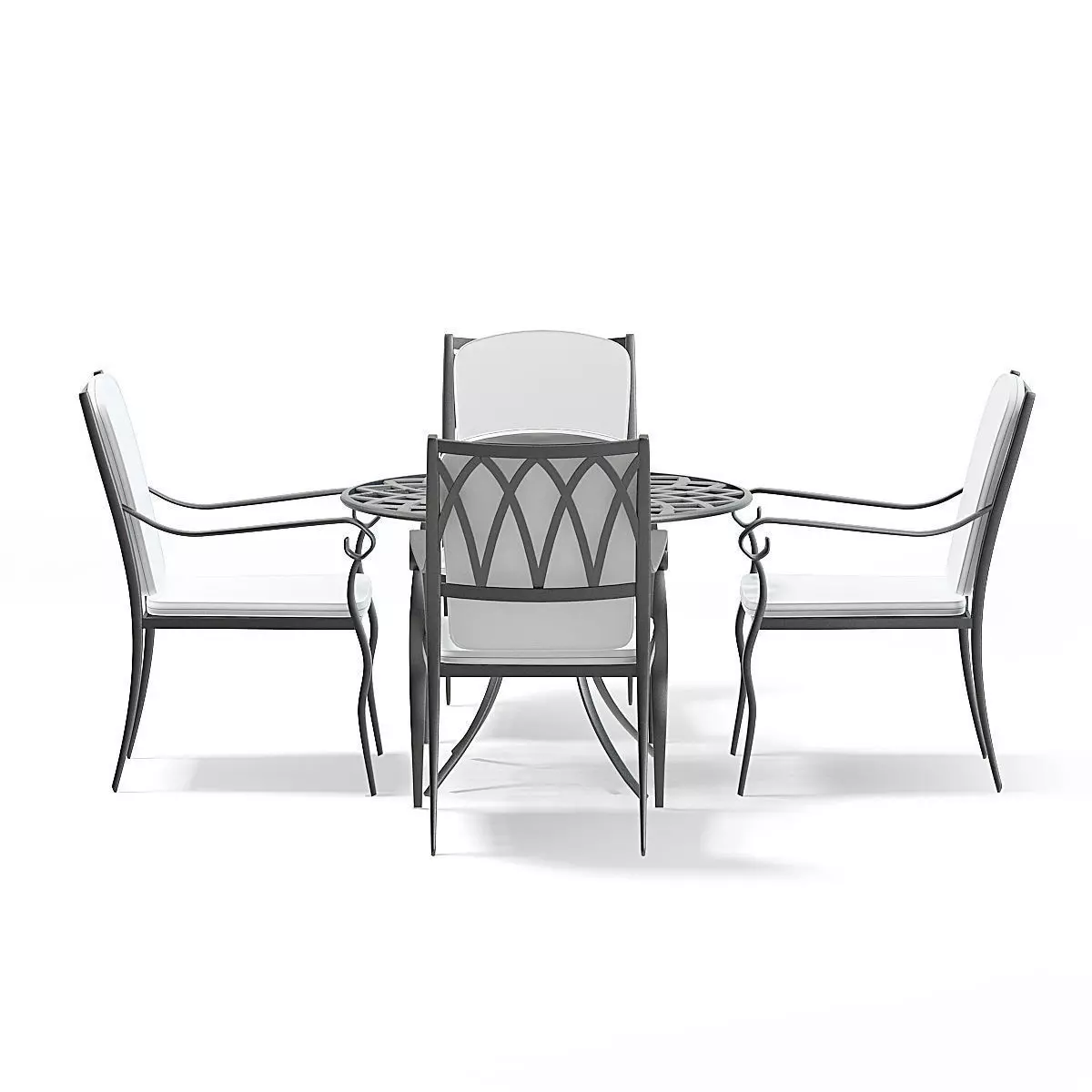 Garden Table Set 3D Model 3D model_3