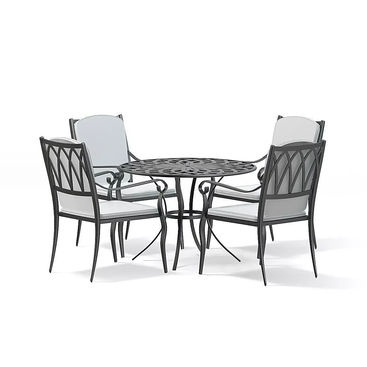 Garden Table Set 3D Model 3D model_1