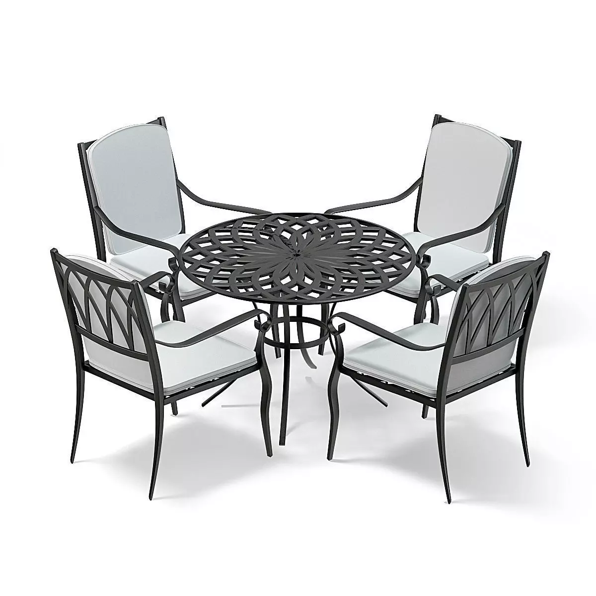 Garden Table Set 3D Model 3D model_5