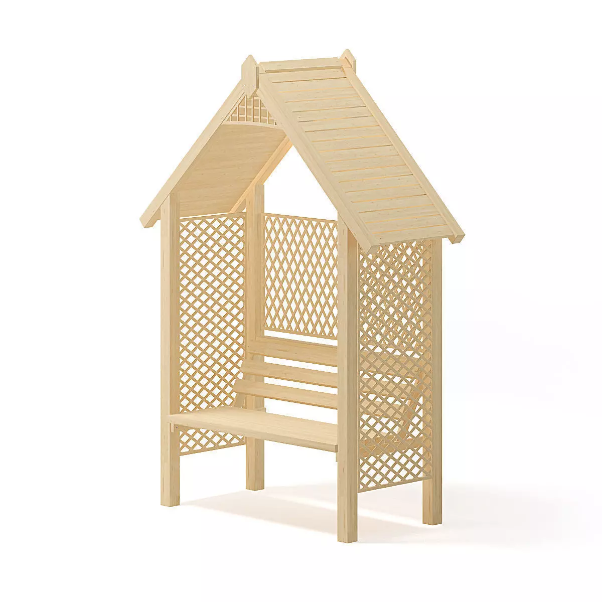 Bower with Bench 3D Model 3D model_5