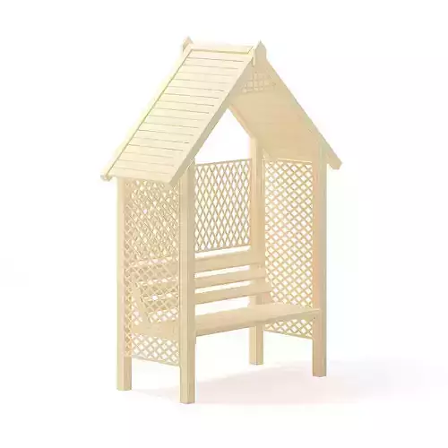 Bower with Bench 3D Model
