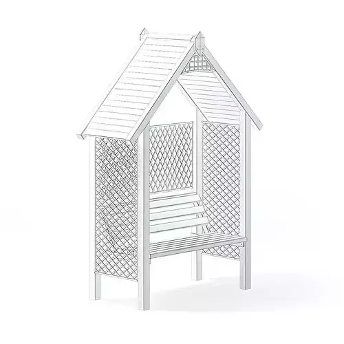 Bower with Bench 3D Model 3D model Bower with Bench 3D Model 3D model