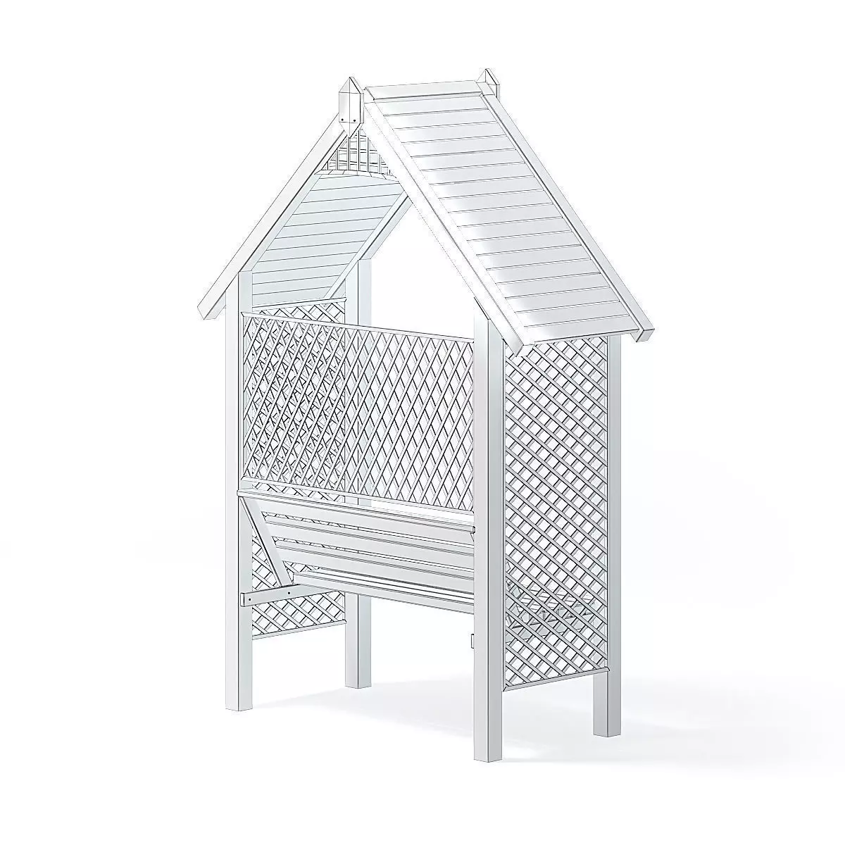 Bower with Bench 3D Model 3D model_2