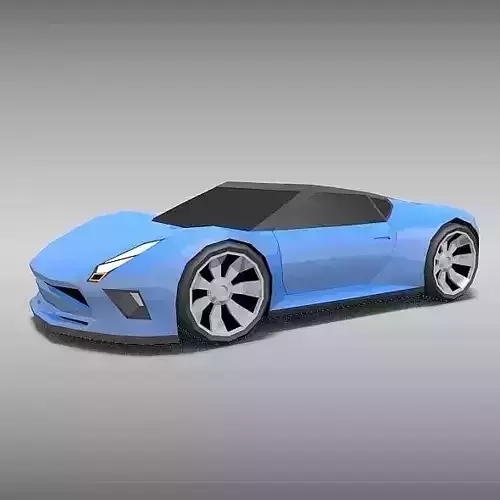 Lowpoly sports car concept