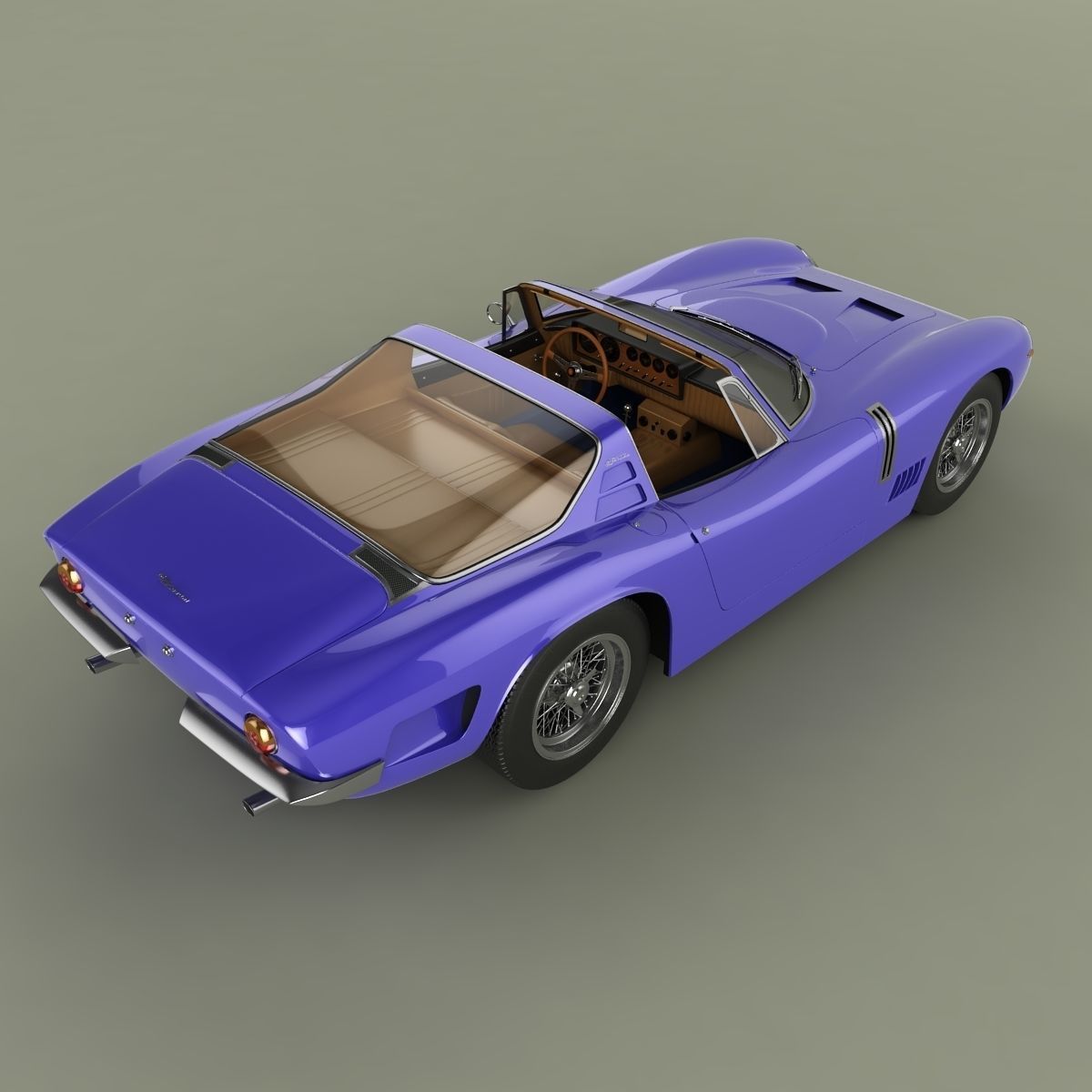 Bizzarrini 5300 GT Targa 3D model_8