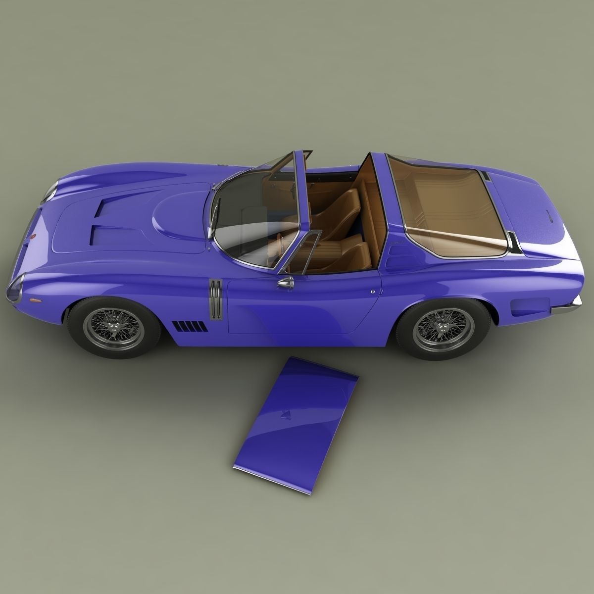 Bizzarrini 5300 GT Targa 3D model_6