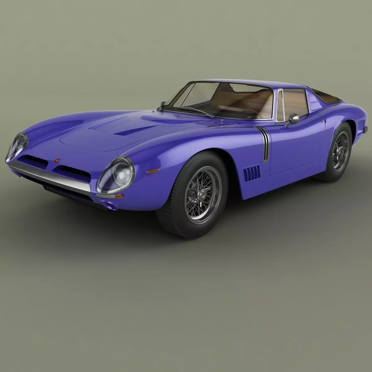 Bizzarrini 5300 GT Targa 3D model_0