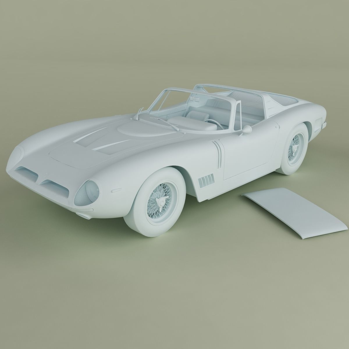 Bizzarrini 5300 GT Targa 3D model_10