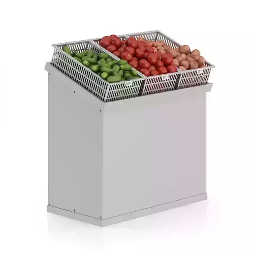 Market Shelf - Vegetables 3D model