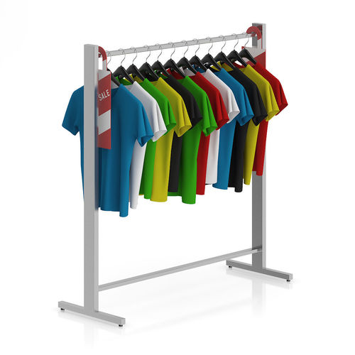 T-shirts on Hangers 3D model