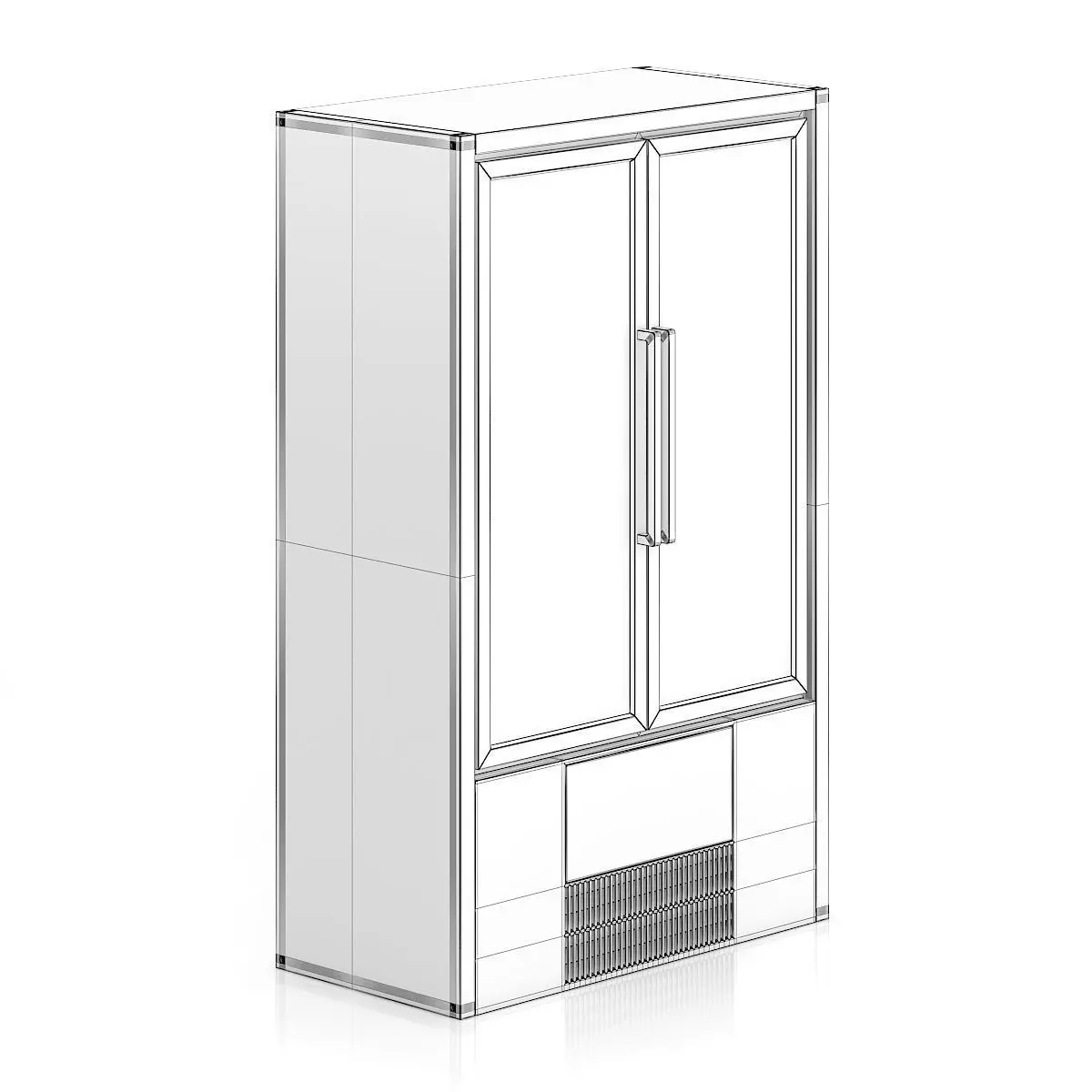 Market Fridge - Canned drinks 2 3D model_1