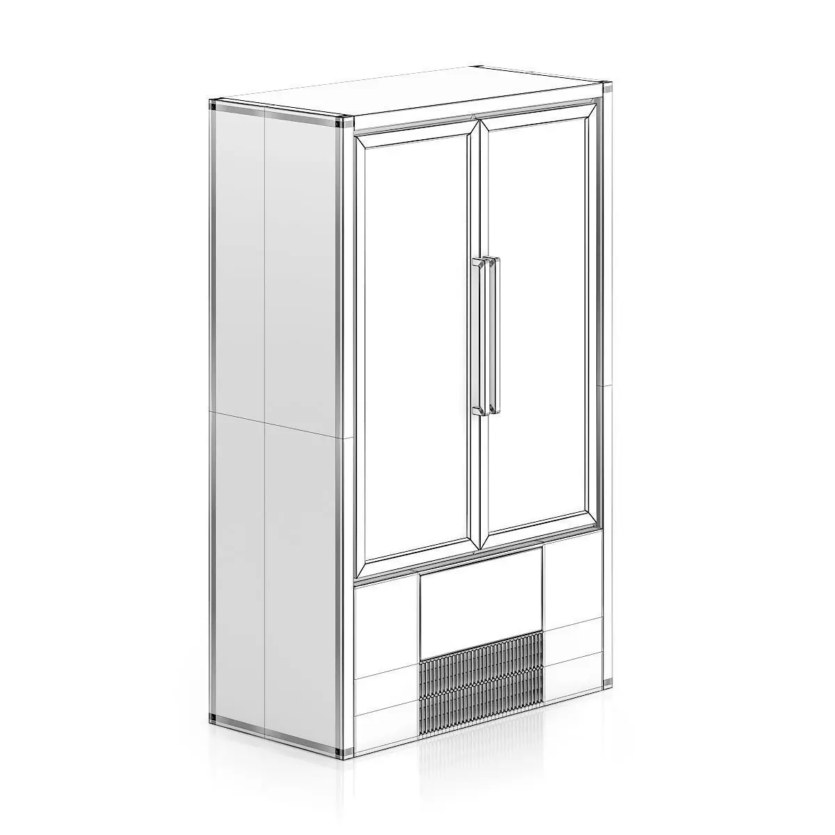 Market Fridge - Canned drinks 1  3D model_1