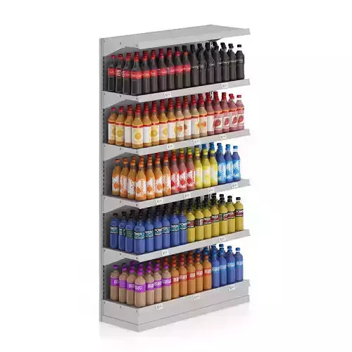 Market Shelf - Bottled drinks 1 3D model