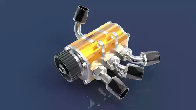 Dry sump oil pump 3D model