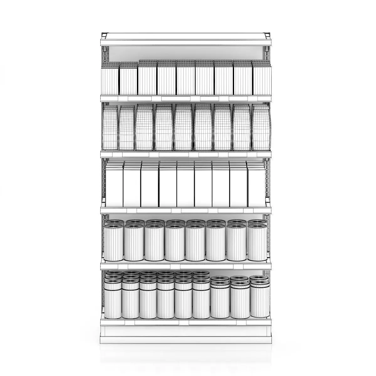 Market Shelf - Coffees 3D model_3