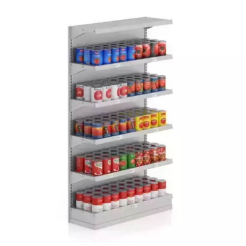 Market Shelf - Canned tomatoes 3D model