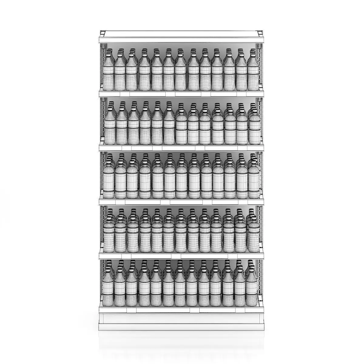 Market Shelf - Bottled drinks 2 3D model_3