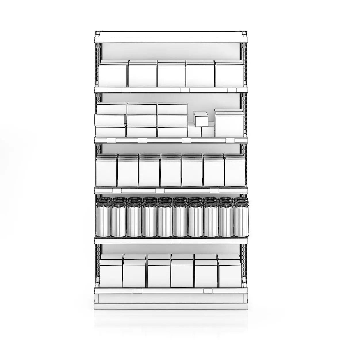 Market Shelf - Sweets and cookies 3D model_3