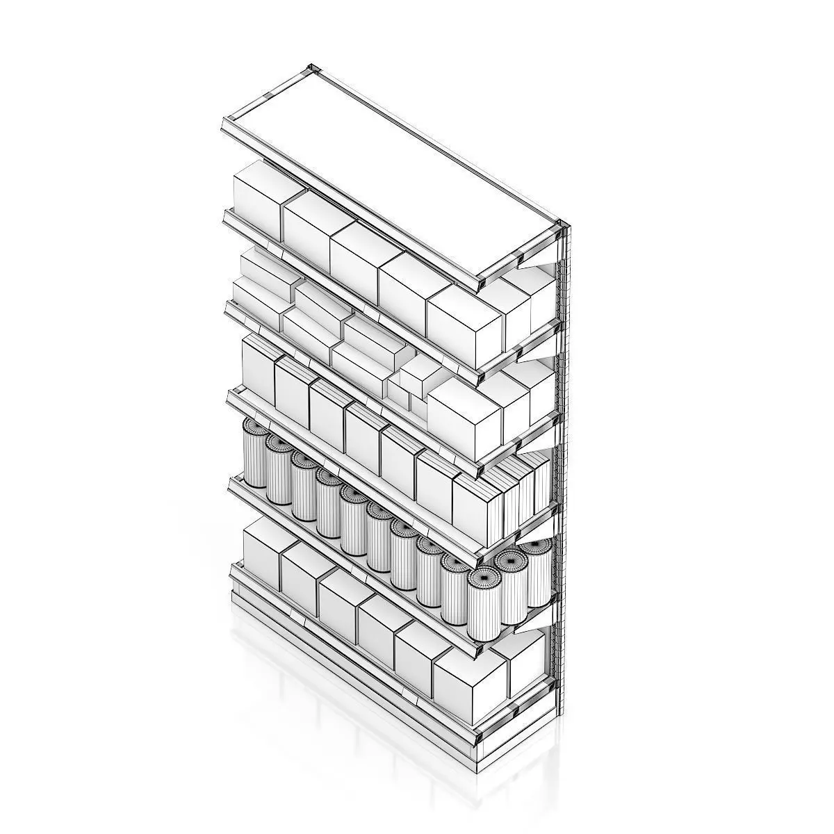 Market Shelf - Sweets and cookies 3D model_5