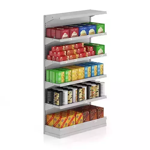 Market Shelf - Sweets and cookies 3D model